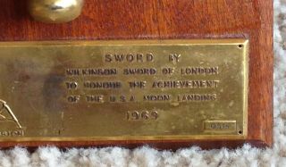 Rare Ltd Edition Commemorative APOLLO 11 Moon Landing Wilkinson Sword 50th Annv. 6