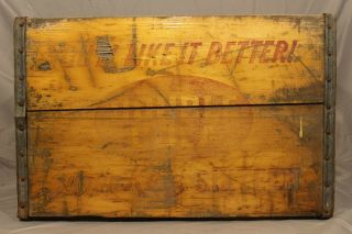 Vintage Wood Double Cola Crate,  Large Soda Box Orange Crush,  Wisconsin