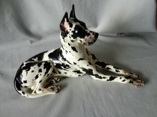 Vintage c1945 Gort Bone China GREAT DANE Figurine Large 14.  5 