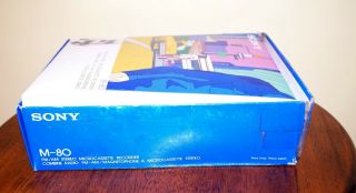 Vintage NOS 1982 Sony M - 80 MicroCassette Player Recorder w/ AM/FM Radio Walkman 12