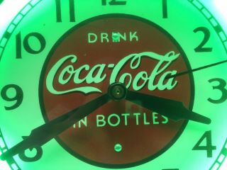Vintage Coca Cola Neon Spinner Clock / Gas Oil / Soda / Sign / Service Station 2