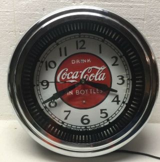 Vintage Coca Cola Neon Spinner Clock / Gas Oil / Soda / Sign / Service Station 5