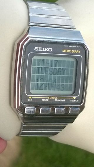 Seiko Memo Diary Vintage LCD Digital Watch UW02 - 0010 - Lovely example 7