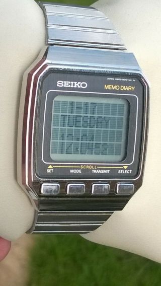 Seiko Memo Diary Vintage LCD Digital Watch UW02 - 0010 - Lovely example 8