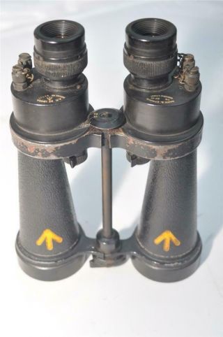 Vintage Barr & Stroud CF41 7x50 British WW2 Military Binocular c/w Leather Case 8