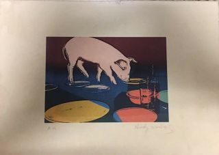 Andy Warhol Fiesta Pig 1979 | Rare Signed Screenprint | Painting