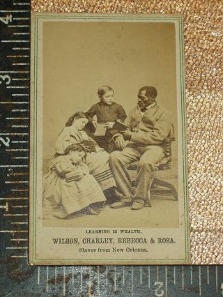 Rare Cdv African American Branded Slave Wilson Chinn,  Charleyrebecca&rosa Sharp