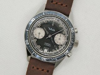 Vintage 60´s VOLTAIRE Chronograph Yema Daytona Valjoux 7734 Diver ' s 100m SSteel 12