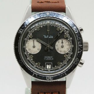 Vintage 60´s Voltaire Chronograph Yema Daytona Valjoux 7734 Diver 
