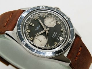 Vintage 60´s VOLTAIRE Chronograph Yema Daytona Valjoux 7734 Diver ' s 100m SSteel 6
