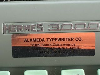 Vintage Hermes 3000 Seafoam Green Portable Typewriter made in Switzerland. 4