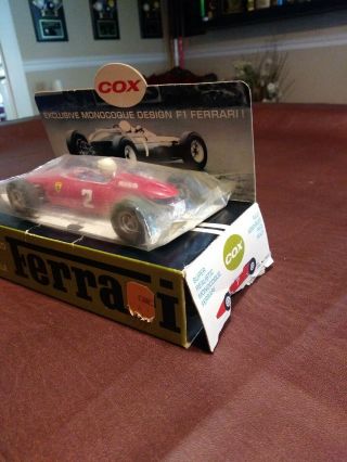 Vintage Cox Ferrari F - 1 cat 9420slot car (nos) 3