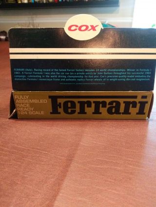 Vintage Cox Ferrari F - 1 cat 9420slot car (nos) 4