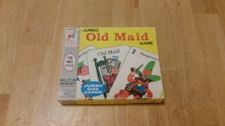 Vintage 1968 Milton Bradley Jumbo Size Old Maid Card Game 4875 Complete