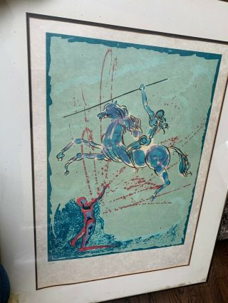 Salvador Dali Rare Color Lithograph Joan of Arc Signed Numbered 68/75 2