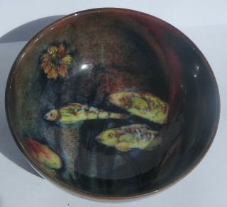 Rare Moorcroft Flambe Fish Bowl C.  1930