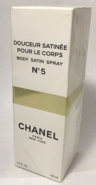 Vintage Chanel Douceur Satinee Pour Le Corps Luxury Body Satin Spray No 5 4.  2oz