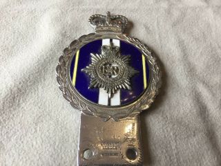 Rare Royal Army Service Corps Vintage Car Badge Enamel Badge J.  R.  Gaunt London