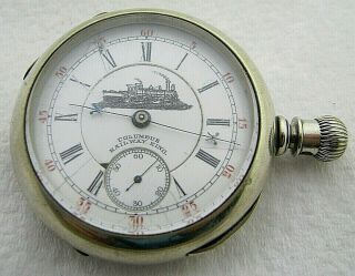 Antique 18s Columbus Railway King 16 Jewel Pocket Watch Parts Repair