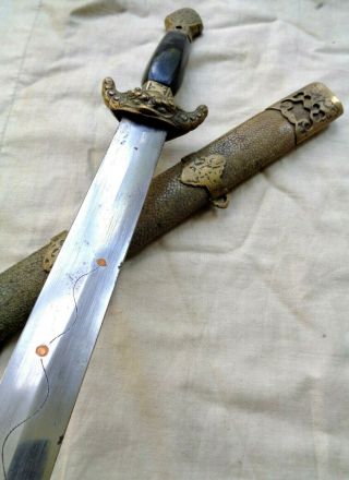 1800s Antique Chinese Jian Short Sword Dao Fang No Sabre Spear Armour