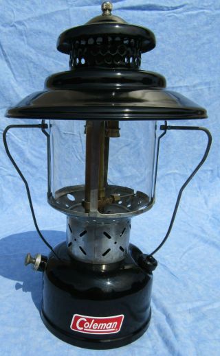 Custom Gloss Black Coleman Model 228e Double Mantle Lantern Made In January 1960