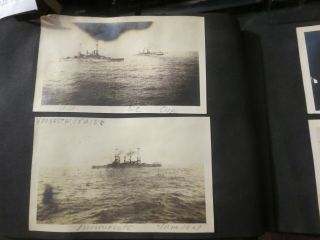 vintage world War 1 era photo album military ships,  Navy soldiers Family trip 5