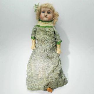 Rare Victorian Antique German Gebruder Kuhnlenz Bisque Porcelain Head Doll 215