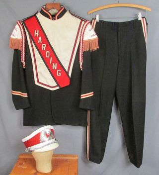 Vintage Warren G Harding H.  S.  Marching Band Full Uniform W/ Cap Costume Ohio