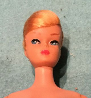 Rare Vintage Blonde Swirl Ponytail Barbie Doll With Bun