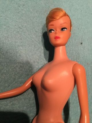 Rare Vintage Blonde Swirl Ponytail Barbie Doll With Bun 5