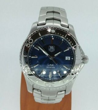 Tag Heuer Link Mens Watch Model Wj1112 - 0 In Rare Blue Dial