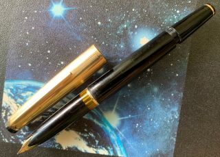 Defect Vintage Montblanc Fountain Pen 74 Black & Gold For Repair Or Spare Parts