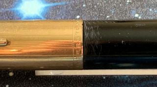 DEFECT VINTAGE MONTBLANC FOUNTAIN PEN 74 BLACK & GOLD FOR REPAIR OR SPARE PARTS 6