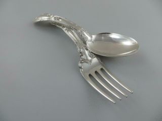 Baby Spoon & Fork Set CHANTILLY Gorham Sterling Silver Flatware No Monogram 3
