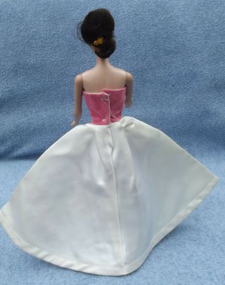 RARE Vintage Barbie Doll Clone PREMIER DEBUTANTE GOWN Pink Velver White Satin 2