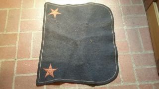 Vintage Padded Western Military Under Saddle Blanket Pad Red Star 22 " X 18 "
