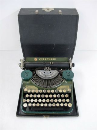Vintage Underwood Elliott Fisher Co.  Typewriter W/ Hard Case