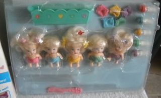 9469 Vintage TYCO Quints Drink And Wet w/Magic Diapers Dolls 2