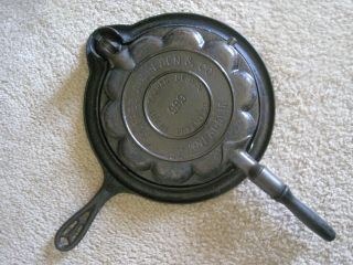 Vintage Antique Heart Shaped Waffle Iron Alfred Andresen Minneapolis Minnesota