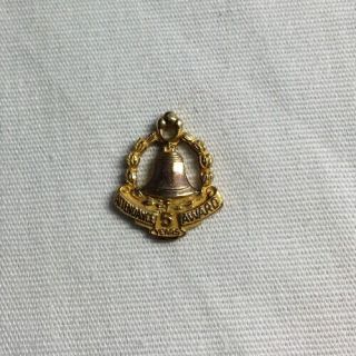 Vintage At&t 5 Year (gold Charm) Or Pendant,  10k Gold,  Pin,  Bell System