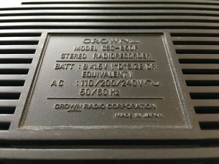 CROWN CSC 850f STEREO BOOMBOX in shape vintage 9