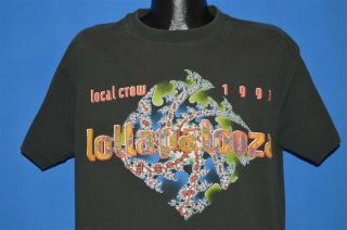 Vtg 90s Lollapalooza 1993 Local Crew Alice In Chains Fishbone Tool T - Shirt Xl
