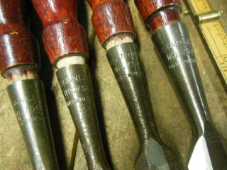 vintage Stanley 750 bevel edge socket chisel 4 old wood carving tool 3