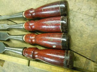 vintage Stanley 750 bevel edge socket chisel 4 old wood carving tool 5