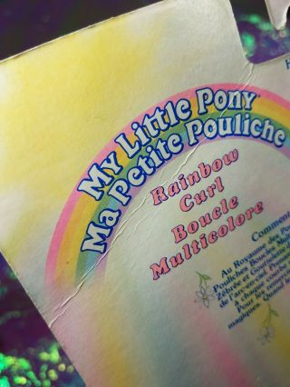 MLP Vintage G1 My Little Pony Rainbow Curl Pegasus RINGLET MOC NRFP RARE 6