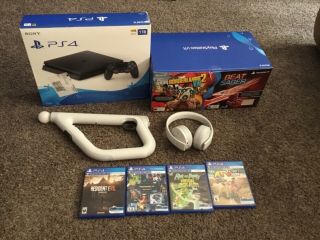 Rare Sony Ps4 1tb Slim Ps Vr Borderlands 2/beat Saber Bundle With Many
