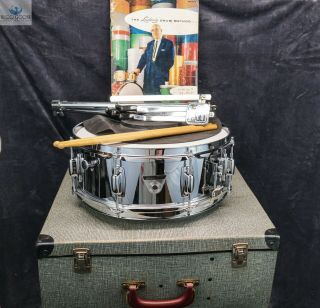 Showroom Cond Ludwig Vintage 1969 Standard Snare Drum/case/stand/sticks