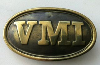 Vintage Virginia Military Institute (vmi) Belt Buckle.  Measures 2 3/4 " X 1 1/2 "