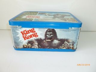 1977 Vintage KING KONG Metal LUNCH BOX and THERMOS 5