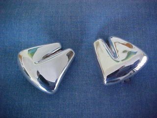 Frederic Jean Duclos Sterling Silver Earrings Puffy On Wax Clip - On Style 925s
